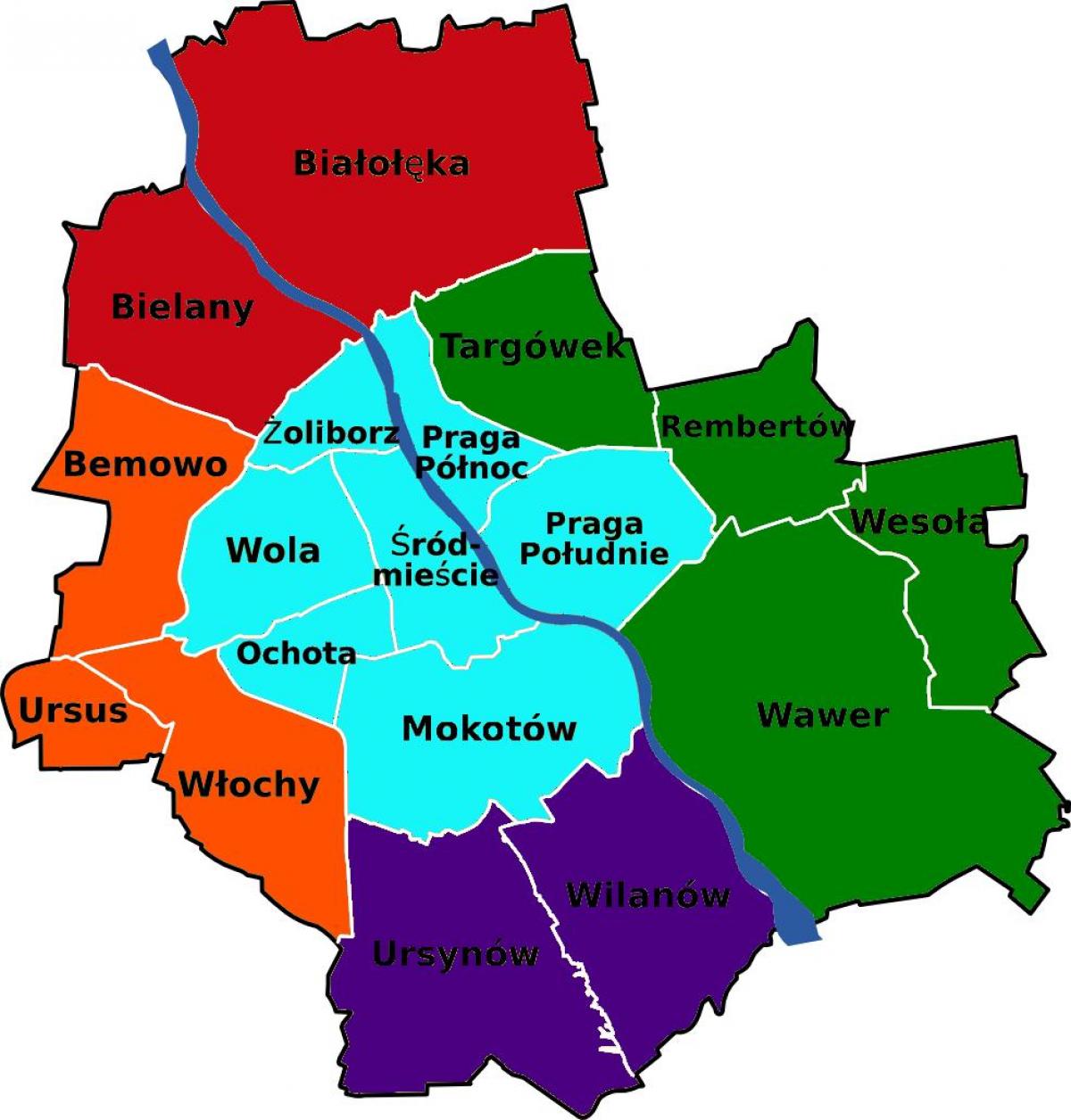 Peta Warsawa kabupaten 
