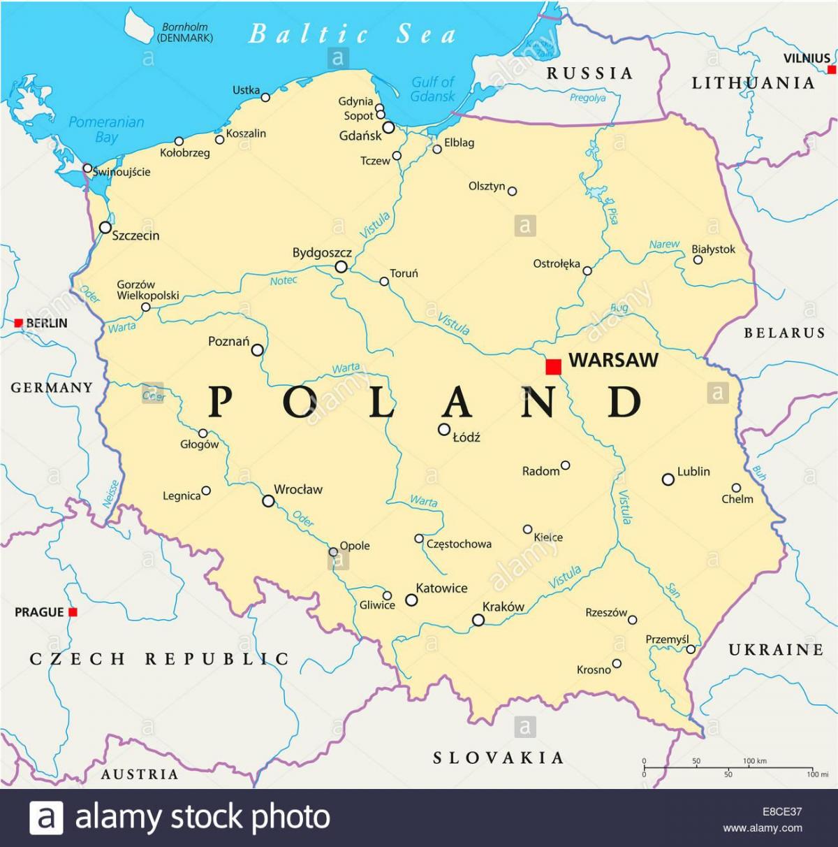 Warsawa lokasi pada peta dunia