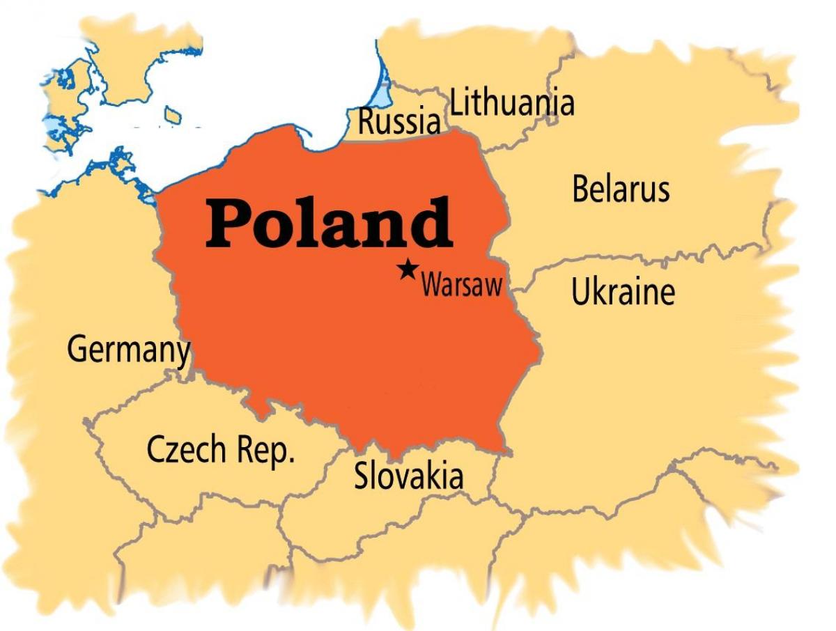 Warsawa pada peta