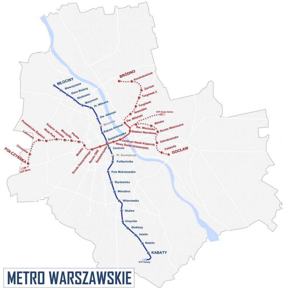 Peta Warsawa metro 2016