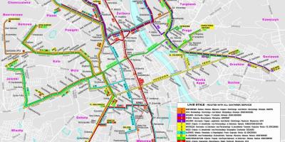 Peta Warsawa transit 
